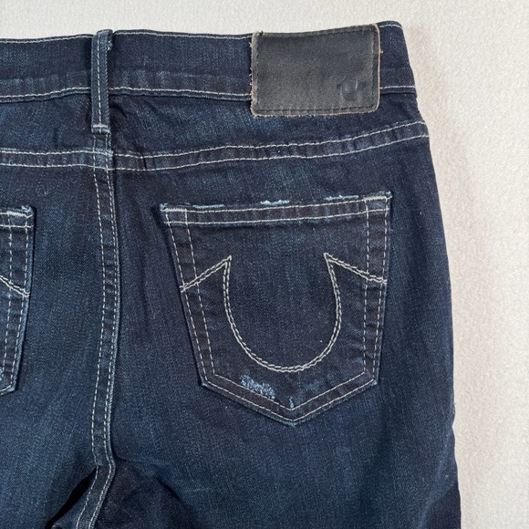 True Religion Jeans Womens 28 Blue Skinny Mid Rise Dark Wash - Picture 11 of 12